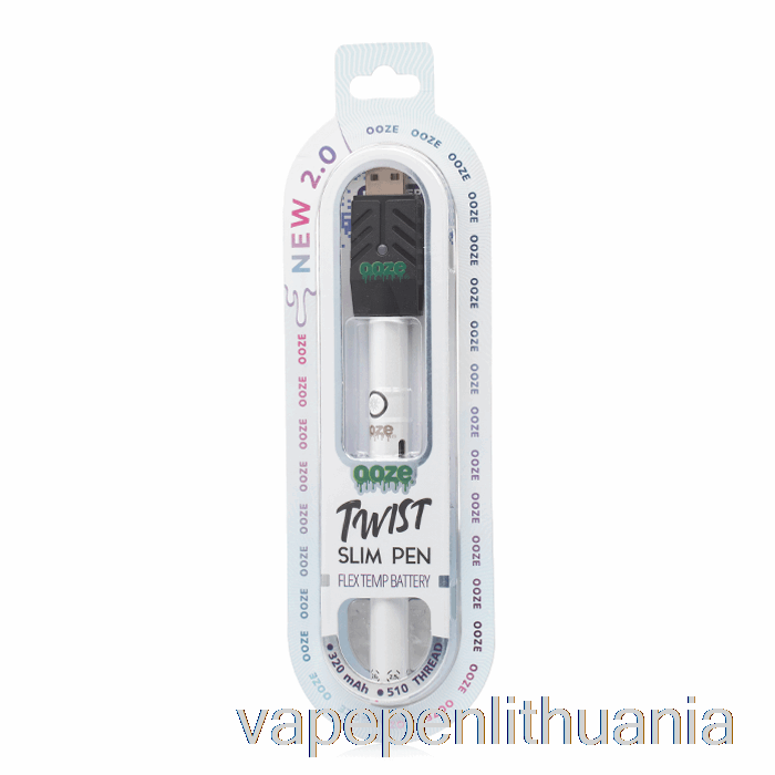 Ooze Slim Twist Pen 2.0 Flex Temp Baterija Polar Pearl Vape Skystis